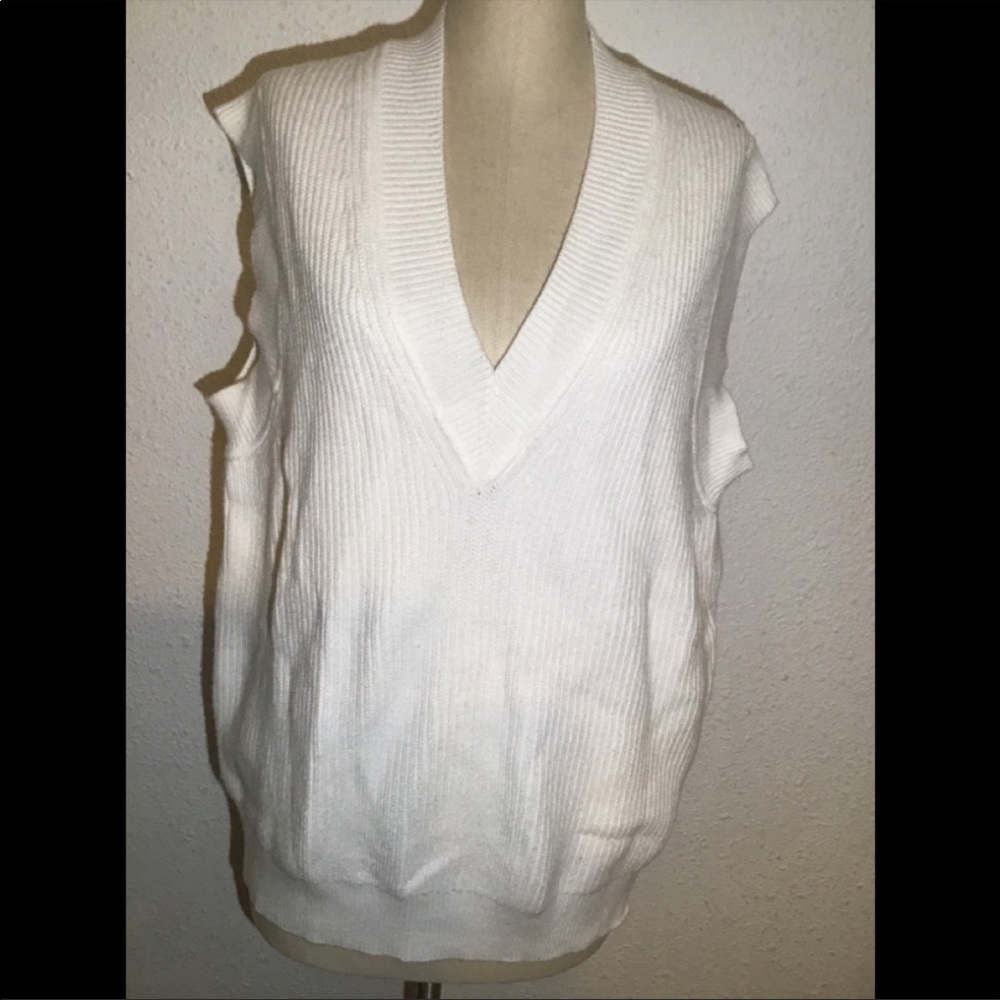 NWOT Zara oversized v neck sleeveless sweater vest